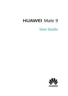 Huawei Mate 9 manual. Camera Instructions.